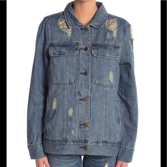 Blank nyc denim jacket with faux fur collar. - Picture 3 of 8